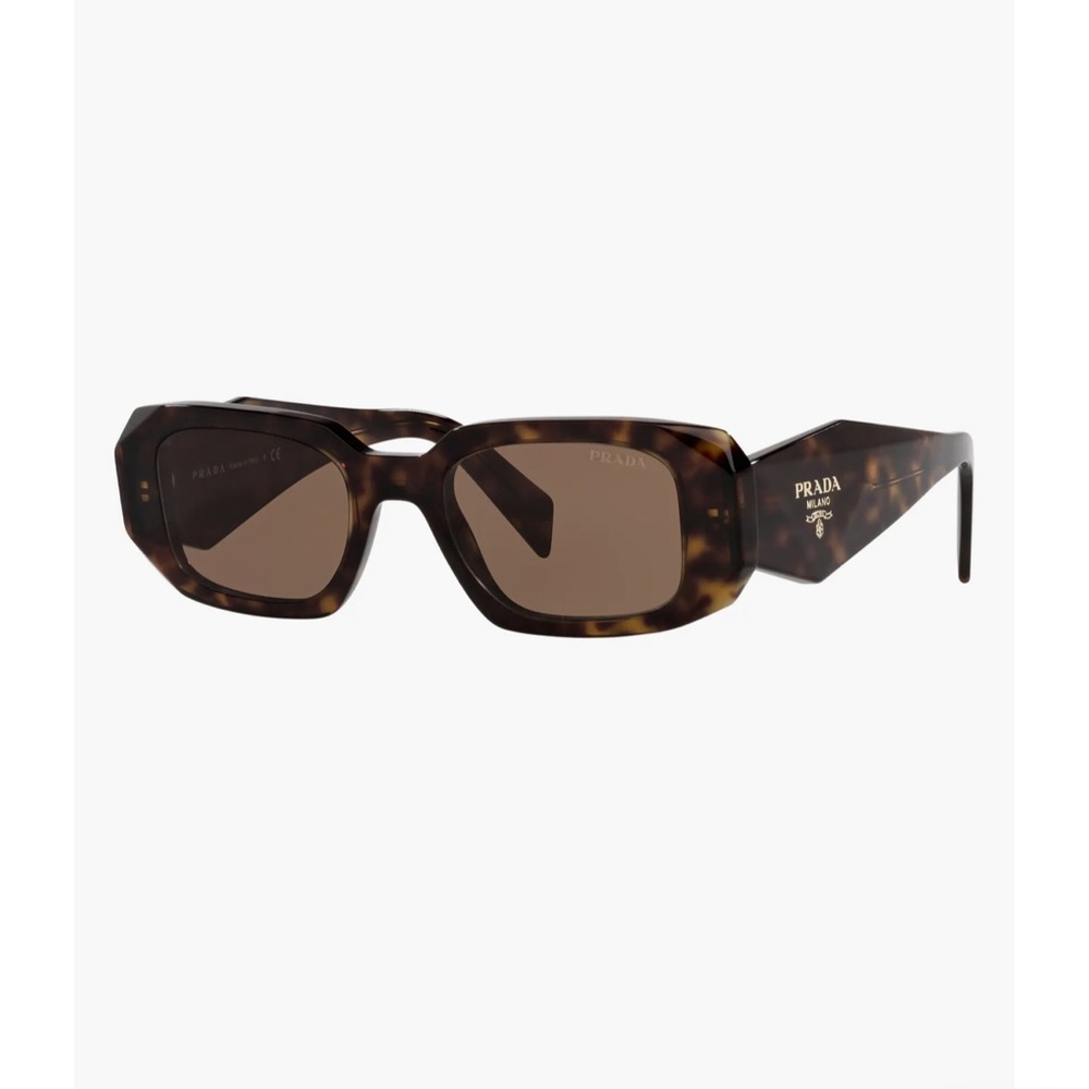 Tortoise / Brown Prada Runway 49mm Rectangular Sunglasses